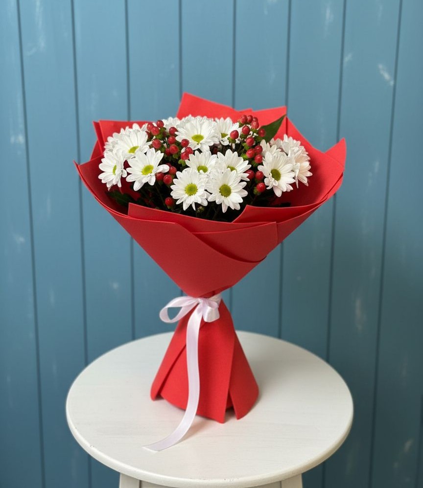 Букет цветов из: Хризантемы в Донская Сочи