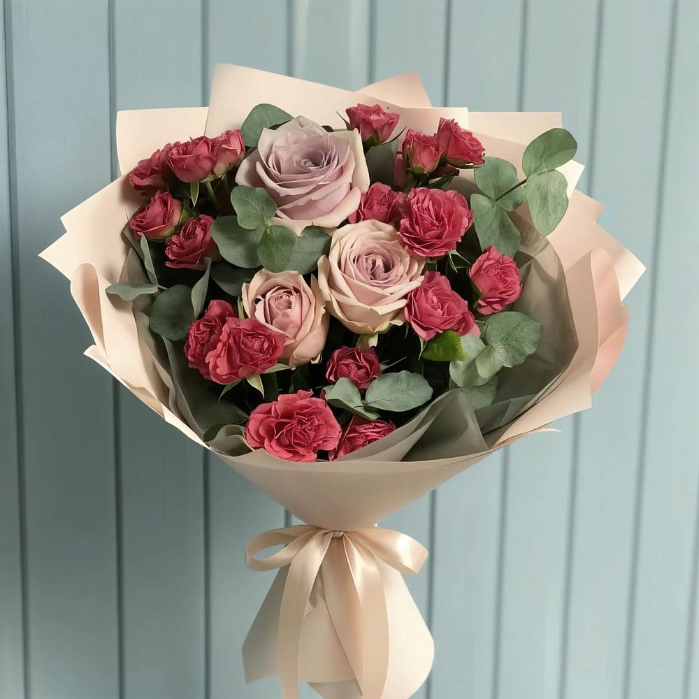 Букет цветов из: Гвоздики и Розы в Донская Сочи