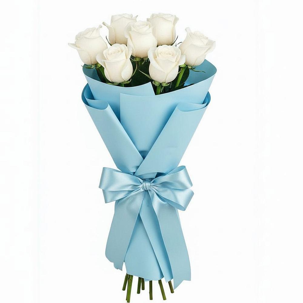 Букет 7 белых роз Проуд в Донская Сочи