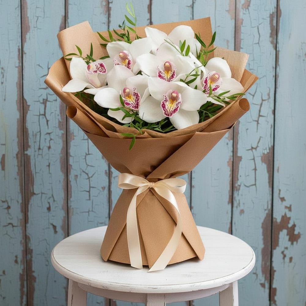 Букет цветов из: Орхидеи и Розы в Донская Сочи