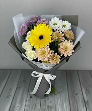 Букет цветов из:  Розы, Герберы и Хризантемы #REPLACE_PRED# Донская Сочи