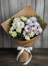 Букет цветов из:  Хризантемы и Розы в Донская Сочи