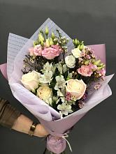 Букет цветов из:  Альстромерии, Розы и Лизиантусы #REPLACE_PRED# Донская Сочи