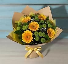 Букет цветов из:  Герберы и Хризантемы #REPLACE_PRED# Донская Сочи