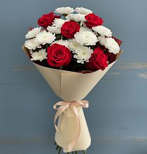 Букет цветов из:  Розы и Хризантемы в Донская Сочи