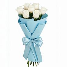 Букет 7 белых роз Проуд в Донская Сочи