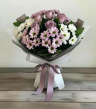 Букет цветов из:  Хризантемы и Розы #REPLACE_PRED# Донская Сочи
