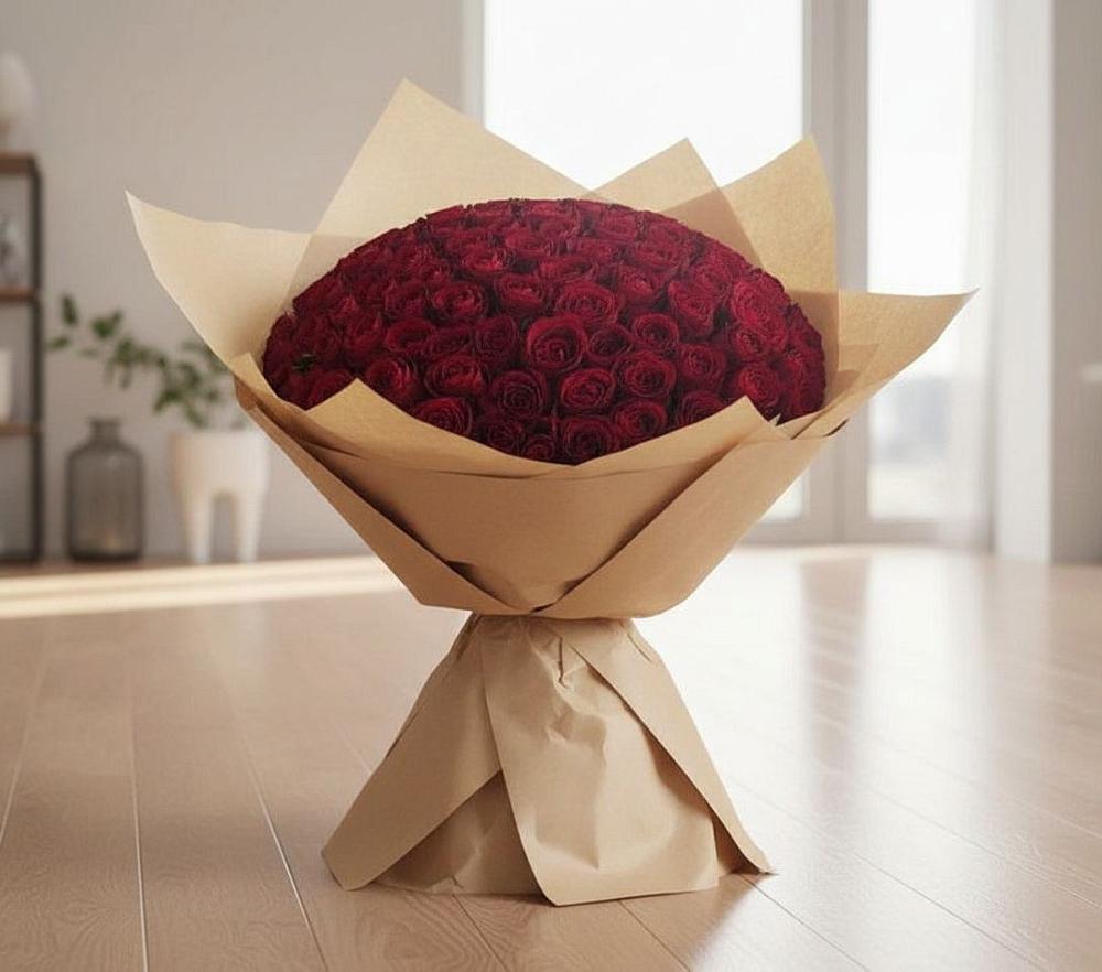Букет 101 Красная роза в Донская Сочи