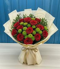 Букет цветов из:  Розы и Хризантемы в Донская Сочи