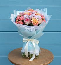 Букет цветов из:  Хризантемы и Розы в Донская Сочи