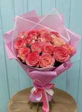Букет 15 Розовых роз Равель в Донская Сочи
