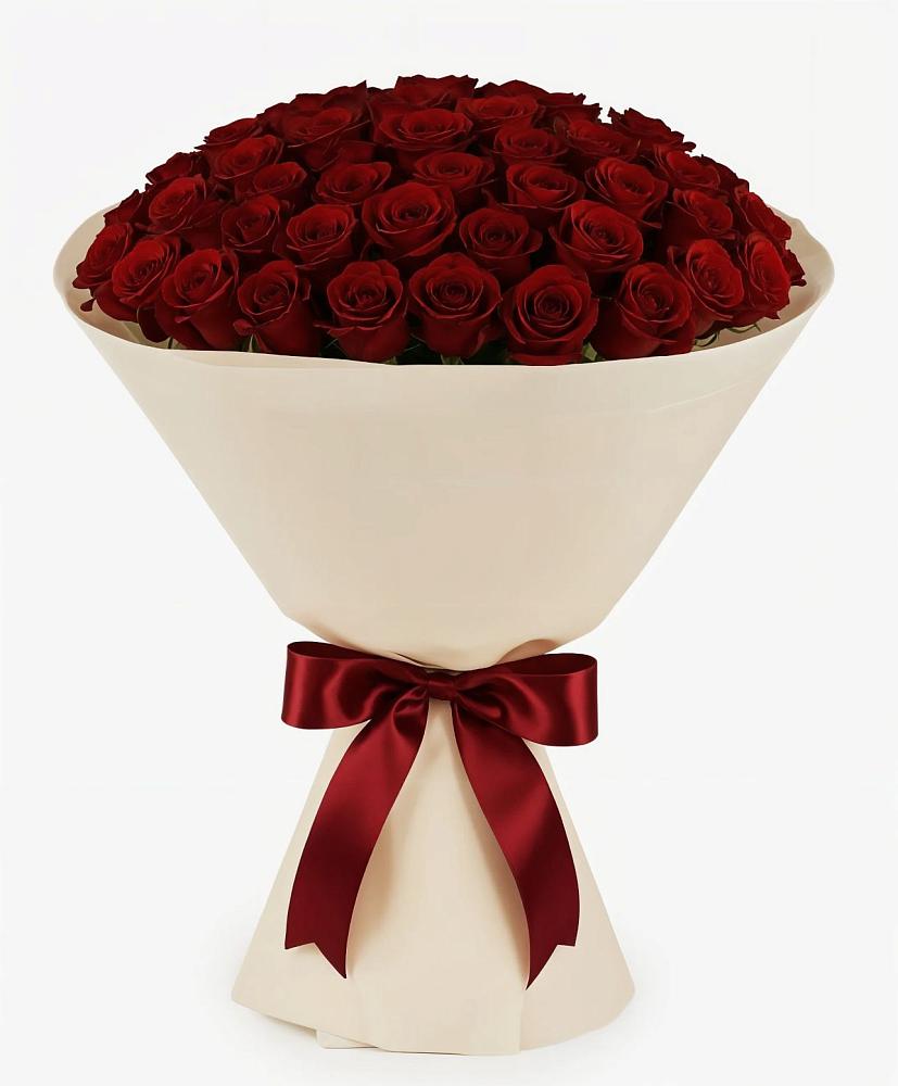 Букет 101 Бордовая роза Блэк Бакарра в Донская Сочи